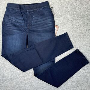 Jen7 by 7 For All Mankind Comfort Skinny‎ Mid Rise Pull On Blue Jeans Size 6 NWT